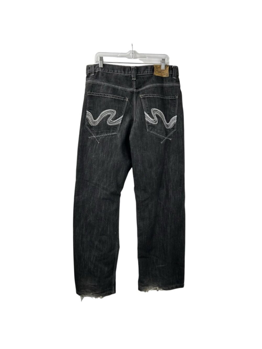 Southpole Jeans 36x32 Black Denim Baggy Wide Leg Relaxed Y2K Skater Hip Hop - Picture 2 of 16